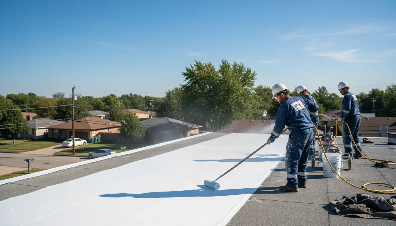 Commercial roof coating in Melrose, IA near me